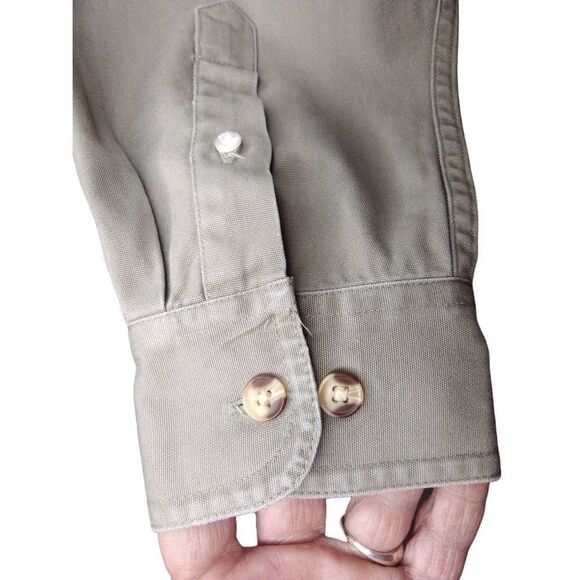 Vtg Cabela’s Men's Outdoor Gear Hunting Button Down 100% Cotton Work Shirt Size - Picture 3 of 4